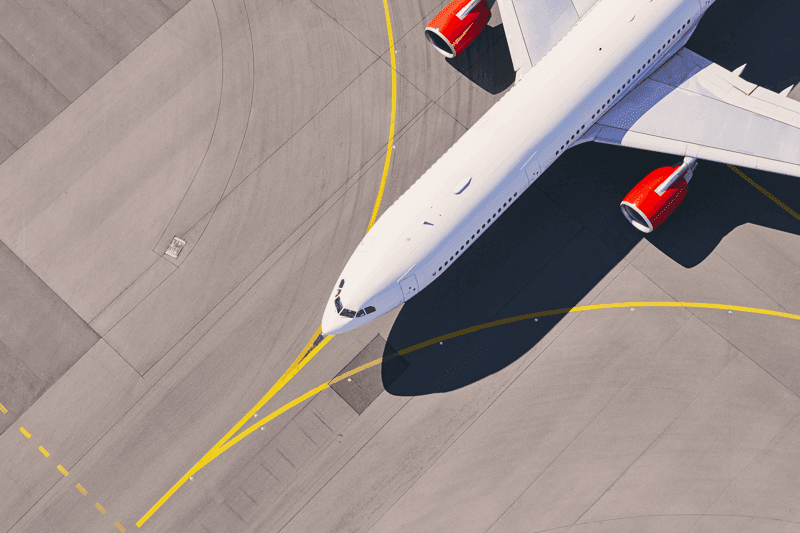 Aerial view of airport